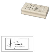 Tampons Encreurs Typographie Entreprise Initiale Minimale Logo Mode (Tamponné)