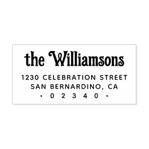 Tampons Encreurs Typographie gothique personnalisée Nom de famille