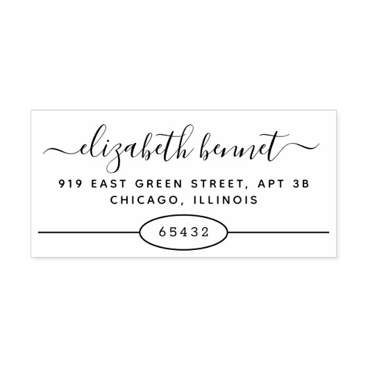 Tampons Encreurs Typographie moderne Adresse de retour pour l'art d (Impression)