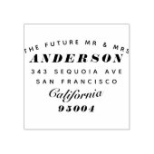 Tampons Encreurs Typographie moderne "L'avenir M. & Mme" Adresse (Impression)