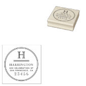 Tampons Encreurs Typographie Monogramme classique Adresse de retour (Tamponné)