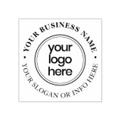 Tampons Encreurs Typographie ronde personnalisée Nom commercial Log (Impression)