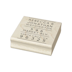 Tampons Encreurs Typographie simple   Adresse de retour de mariage 