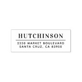 Tampons Encreurs Typographie simple Nom de famille Adresse de retou (Impression)