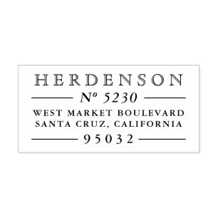 Tampons Encreurs Typographie Vintage classique Adresse de retour