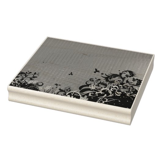 Tampons Encreurs un arrière - plan rose avec des tourbillons noirs (Tampon)