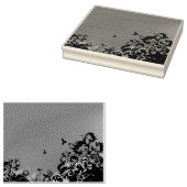 Tampons Encreurs un arrière - plan rose avec des tourbillons noirs (Tamponné)