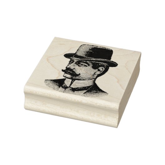 Tampons Encreurs Un homme à Derby Casquette Stamp en caoutchouc Vin (Tampon)
