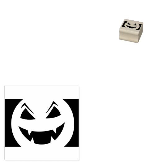 Tampons Encreurs Un mauvais visage citrouille timbre de la silhouet (Tamponné)