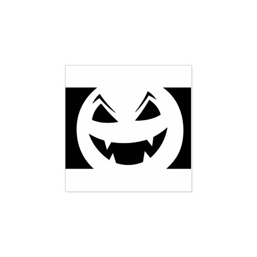 Tampons Encreurs Un mauvais visage citrouille timbre de la silhouet (Impression)