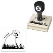 Tampons Encreurs Un mignon chien de prairie reniflant la caricature (Tamponné)