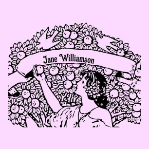 Tampons Encreurs Une femme qui ramasse des pommes