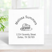 Tampons Encreurs Une tranche de gâteau sur une assiette Arch Adress