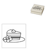 Tampons Encreurs Une tranche de gâteau sur une plaque (Tamponné)