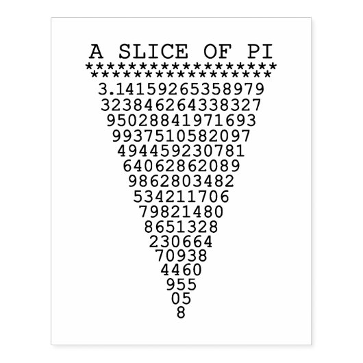 Tampons Encreurs Une tranche de Pi (Impression)