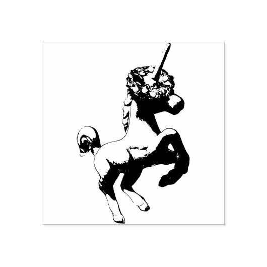 Tampons Encreurs "Unicorne de vacances" Timbre en caoutchouc de Noë (Impression)