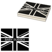 Tampons Encreurs Union Jack Flag Royaume-Uni Nom monogramme (Tamponné)