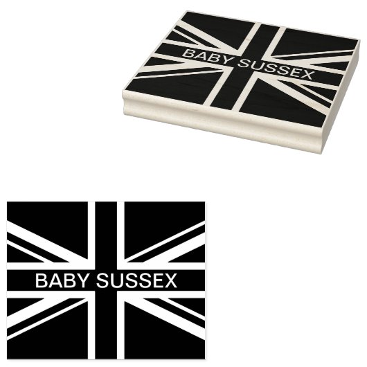 Tampons Encreurs Union Jack Flag Royaume-Uni Nom monogramme (Tamponné)
