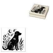 Tampons Encreurs Unique Celestial Black Lab Botanical Art Stamp (Tamponné)