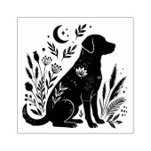 Tampons Encreurs Unique Celestial Black Lab Botanical Art Stamp (Impression)