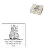 Tampons Encreurs Unique Romantique Lapin Lapin Amour Retour Adresse (Tamponné)