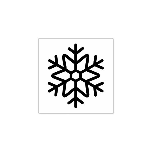 Tampons Encreurs Unique Snowflake Mark Wooden Rubber Stamp (Impression)