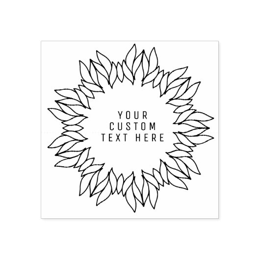 Tampons Encreurs Unusual Leaf Wreath Custom Address Stamp | Botanic (Impression)