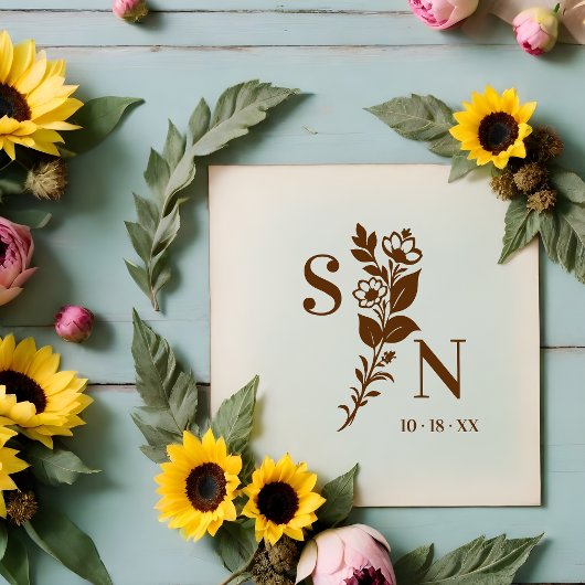 Tampons Encreurs User Lavish Romantic Flower Deluxe Wedding Initial