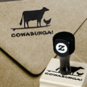 Tampons Encreurs Vache de surf et poulet Cowabunga drôle