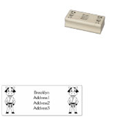 Tampons Encreurs Vache mignonne en combinaison kung fu (Tamponné)