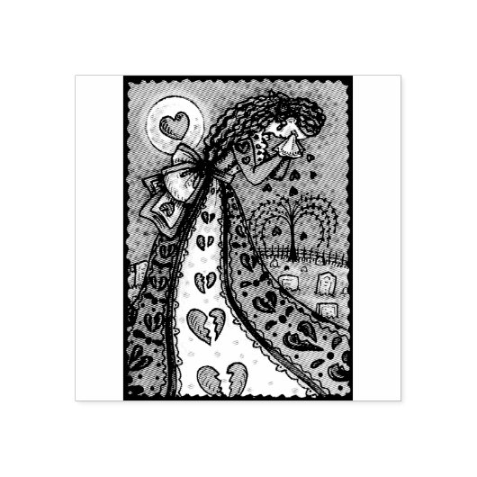 TAMPONS ENCREURS VALENTINE BROKEN, METTRE LE POMPIER EN CAOUTCHOUC (Impression)