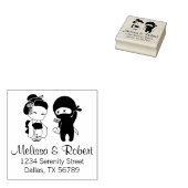 Tampons Encreurs Valentine Ninja et Geisha Adresse (Tamponné)