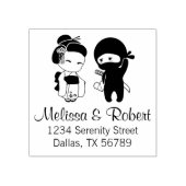 Tampons Encreurs Valentine Ninja et Geisha Adresse (Impression)