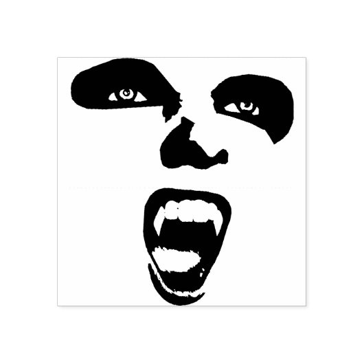 Tampons Encreurs Vampire Face Fangs Horreur Art gothique (Impression)