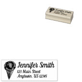 Tampons Encreurs Vanilla Crème Cone Scoop Dessert alimentaire Adres (Tamponné)