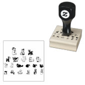 Tampons Encreurs vectorsrabbits-lapins-lapins-animal-mignon arbre (Tamponné)