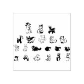 Tampons Encreurs vectorsrabbits-lapins-lapins-animal-mignon arbre (Impression)