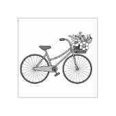 Tampons Encreurs Vélo avec panier à fleurs (Impression)