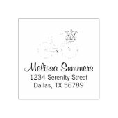 Tampons Encreurs Vélo avec une adresse de panier à fleurs (Impression)