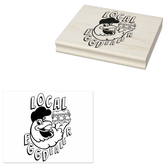 Tampons Encreurs Vendeur d'oeufs de poulet Funny Timbre en caoutcho (Tamponné)