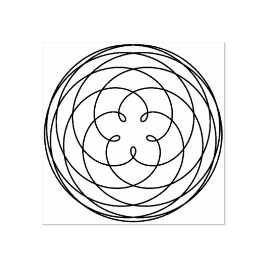 Tampons Encreurs Vénus Rotation Mandala Timbre en caoutchouc (Impression)