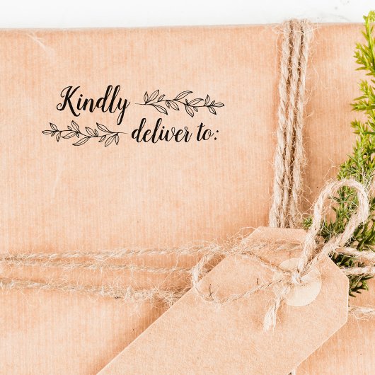 Tampons Encreurs Verdure & Script Offrez-Vous Un Timbre En Caoutcho
