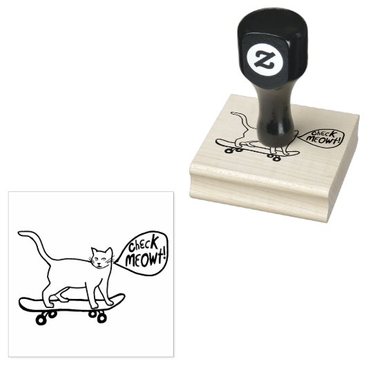 Tampons Encreurs VÉRIFIER MEOWT PERSONNALISER à la main (Tamponné)