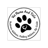 Tampons Encreurs Vétérinaire Bureau d'affaires Adresse Timbre en ca (Impression)