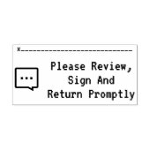 Tampons Encreurs "Veuillez Consulter, Signer Et Retourner Rapidemen (Impression)