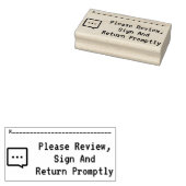 Tampons Encreurs "Veuillez Consulter, Signer Et Retourner Rapidemen (Tamponné)