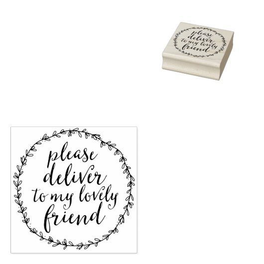 Tampons Encreurs Veuillez livrer à mon aimable ami Enveloppe Art (Tamponné)