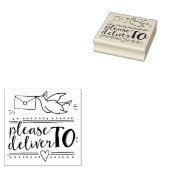 Tampons Encreurs Veuillez Livrer Au Timbre En Caoutchouc (Tamponné)