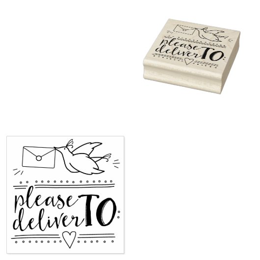 Tampons Encreurs Veuillez Livrer Au Timbre En Caoutchouc (Tamponné)