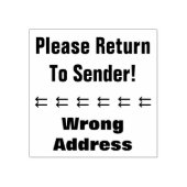 Tampons Encreurs "Veuillez Retourner À L'Expéditeur !", "Mauvaise A (Impression)
